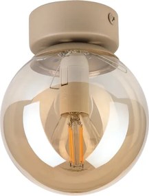 Plafonieră ELIAS 1xE14/5W/230V Ø 13 cm bej/fumuriu bej
