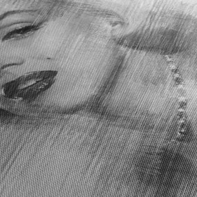 Tablou - Portretul lui Marilyn Monroe (cu ceas) (90x30 cm)