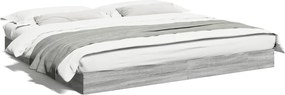 vidaXL Cadru de pat fără saltea Gri Sonoma 180x200cm Lemn prelucrat