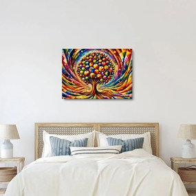 Tablou – Arbore colorat cu mere (70x50 cm)