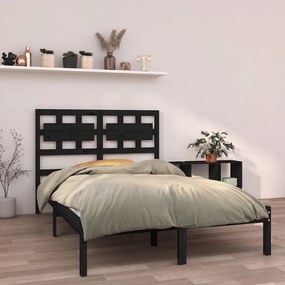 3105649 vidaXL Cadru de pat, negru, 140x190 cm, lemn masiv