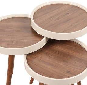 Masă pliabilă Lemn, 3 buc