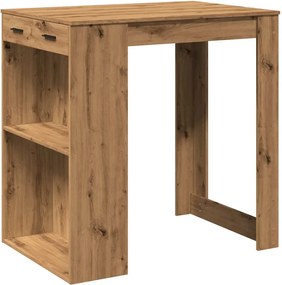 vidaXL Masă de bar, stejar artizanal, 102x70x103,5 cm, lemn prelucrat
