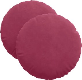 vidaXL Perne de Șezut 2 pcs Roșu Vin Ø 40 x 13 cm Catifea