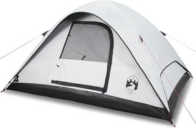 vidaXL Cort de familie cupolă 6 persoane, alb opac textil impermeabil