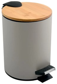 Coș de gunoi taupe cu pedală din oțel 5 l Adonis – Spirella