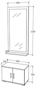 Pantofar haaus Como, Antracit/Alb, L 66 cm