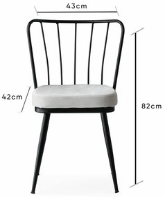 Set de scaune de sufragerie Yildiz White, 4 buc., 4 buc