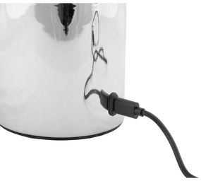 Veioză argintie LED cu intensitate reglabilă cu abajur din metal/cu abajur din sticlă (înălțime 29,5 cm) Camp – Leitmotiv