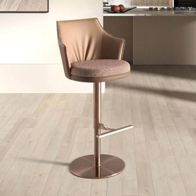 Scaun de bar pivotant cu inaltime reglabila Stool maro