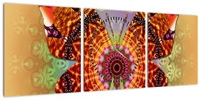 Tablou - Fluture etno (cu ceas) (90x30 cm)