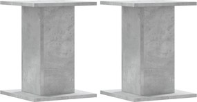 vidaXL Suporturi difuzoare 2 buc. gri beton 30x30x40 cm lemn prelucrat