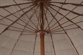 Umbrelă de grădină cu aspect de stuf, stil tropical, structură metalică