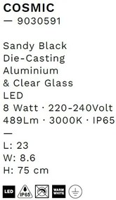 Stalp LED iluminat exterior IP65 COSMIC H-75cm