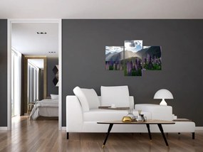 Tablou - scenariu cu flori de Lupin (90x60 cm)