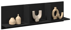 vidaXL Dulap de perete, 100x16,5x30 cm, negru, lemn prelucrat