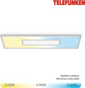 Panou LED RGBW dimabil, 20W/230V, argintiu + telecomandă