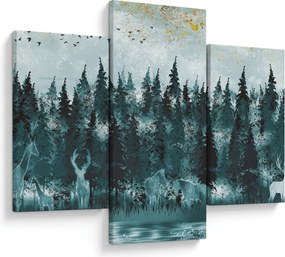 Tablou - Animale din pădure (90x60 cm)
