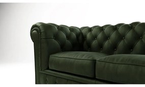 Canapea verde-închis cu tapițerie din catifea 184 cm Cambridge – Ropez