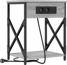 vidaXL Dulap de noapte Gri Sonoma 41 x 31 x 51 cm Lemn compozit