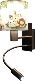 Brilagi - Lampă LED flexibilă BOBO 1xE27/25W/230V + LED/3W crom mat/alb/verde/junglă
