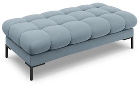 Banca tapitata Bali velvet/picioare negre – L133 x l62 x h41