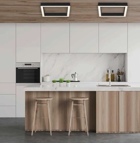 Plafoniera, lustra LED design modern Veru negru nisipos