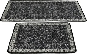 Set 2 covorase baie PAISLEY DJT, forma dreptunghiulara, poliester, neg