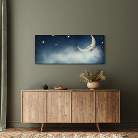 Tablou - Luna cu stele (120x50 cm)