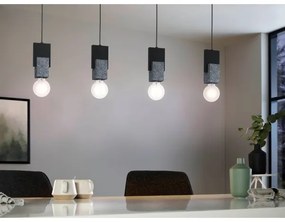Eglo 99532 - Lustră suspendată pe cablu LOBATIA, 4xE27/40W/230V
