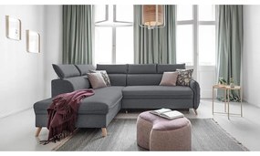 Colțar gri închis extensibil (cu colț pe partea stângă ) Sweet Harmony – Miuform