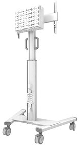 Stand podea mobil NM MUp 37-75" 70kg alb
