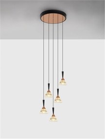 Lustra cu 5 pendule LED design modern PALUZ