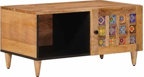 vidaXL Masă de cafea natural 80 x 50 x 40 cm Lemn de mango solid