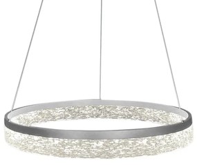 Lustră LED suspendată pe cablu GALA LED/25W/230V Ø 50 cm, argintie