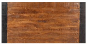 Masa de bucatarie, 140x70x76 cm, lemn masiv de mango nefinisat 1, Maro inchis, 140 x 70 x 76 cm