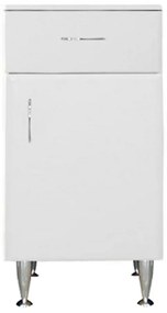 Dulap jos Bianca Plus 45 cu 1 ușă, 1 sertar, alb lucios, dreapta