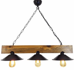 Üç Şapka Avize Candelabru de design interior Nuc Negru 80x22x65 cm