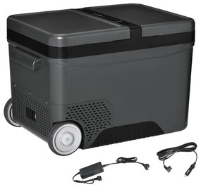 Outsunny Frigider Portabil Electric 35L cu Maner Telescopic și Roți, Ideal pentru Călătorii și Camping | Aosom Romania