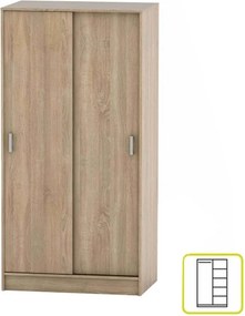 Dulap, stejar sonoma, BETTY 4  BE04-002-00
