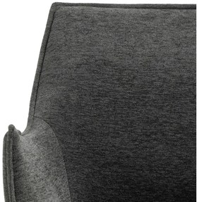 Scaun de sufragerie gri închis tapițat Bonita – Actona