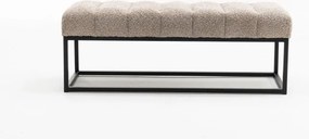 Bancheta tapitata Petit Beaute 110cm, sampanie bej