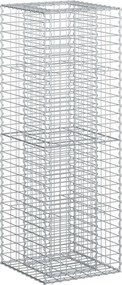 vidaXL Pat ridicat din gabion Argintiu 50 x 50 x 150 cm