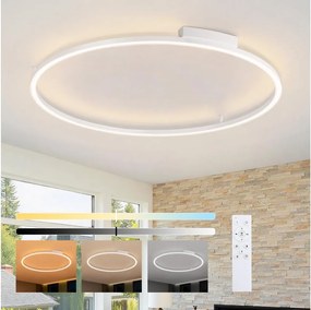 Brilagi - Corp de iluminat LED dimabil PORTOFINO LED/85W/230V Ø 120 cm alb + telecomandă