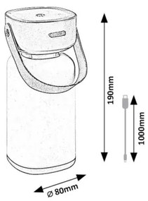 Lampă LED tactilă reîncărcabilă dimabilă de masă de exterior Rabalux 77143 FUNES LED/3W/5V IP44 maro