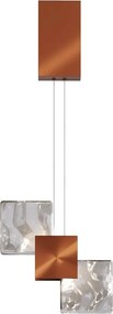 Pendul, Lustra suspendata LED metal cupru Quadro