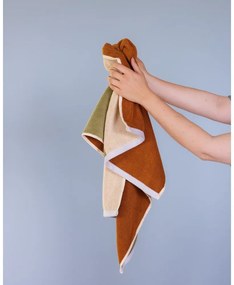 Prosop maro din bumbac din frotir 50x100 cm Block – Hübsch