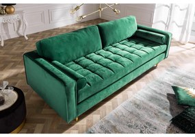 Canapea din catifea verde 225 cm Cozy Velvet Green