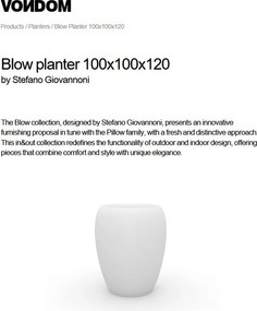 Ghiveci plante, flori design decorativ modern pentru amenajari interioare si exterioare, BLOW PLANTER 55020R Vondom