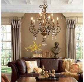 Lustră pe lanț Quoizel QZ-MARQUETTE9 MARQUETTE 9xE14/60W/230V